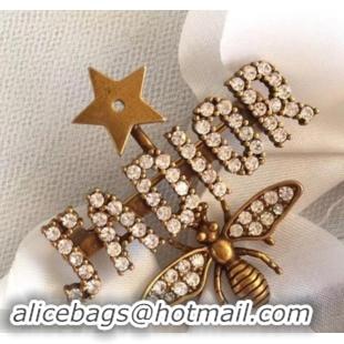 Best Grade Dior J'Adior Bee Brooch Gold/Crystal J71709