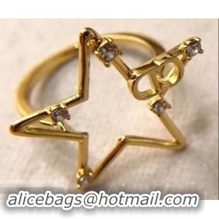 Discount Dior CD Star Ring Gold J71722