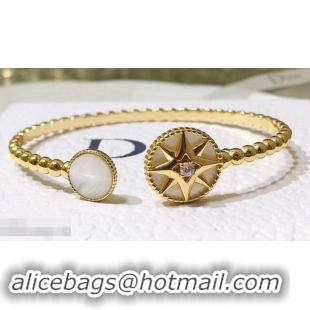 Durable Dior Rose des Vents Star Open Bracelet Gold J71725