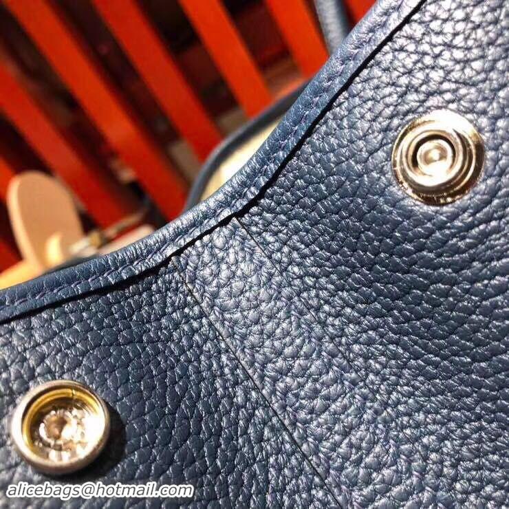 High Quality Hermes Garden Party 36cm 30cm Tote Bag Original Leather A129L Dark Blue