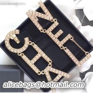 Unique Chanel Metal & Strass Earrings AB1440 2019 