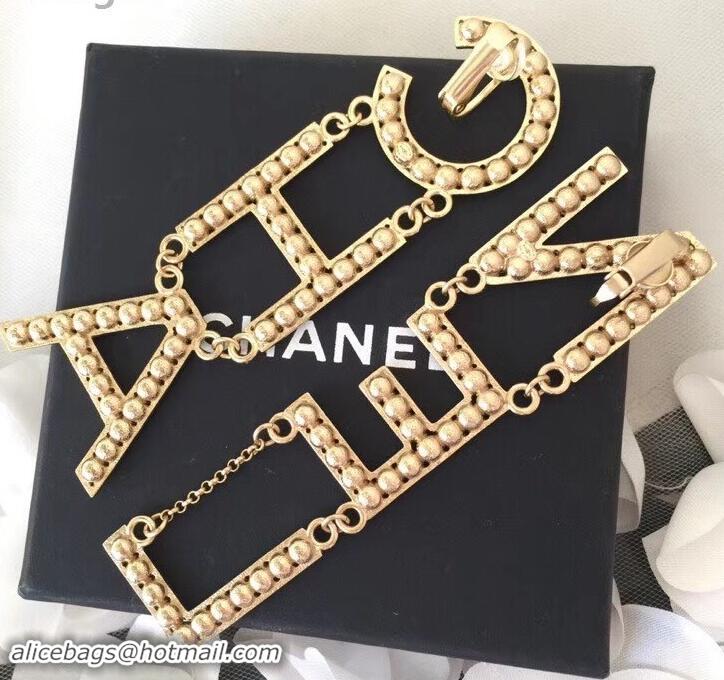 Unique Chanel Metal & Strass Earrings AB1440 2019 