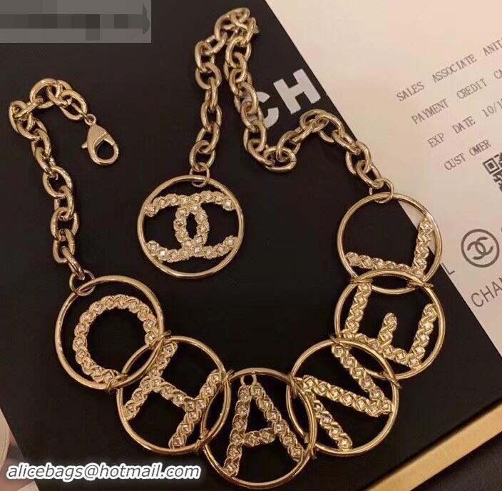 Grade Chanel Necklace AB0556 Gold 2019