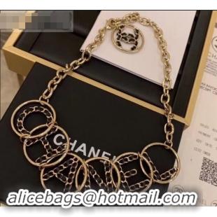 Purchase Chanel Necklace AB0556 Gold/Black 2019