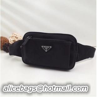 Wholesale Prada Nylon And Leather Belt Bag VA0977 Black