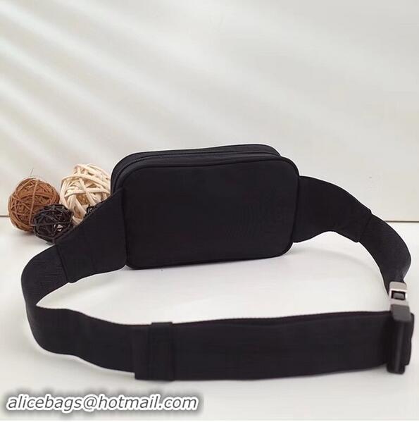 Wholesale Prada Nylon And Leather Belt Bag VA0977 Black