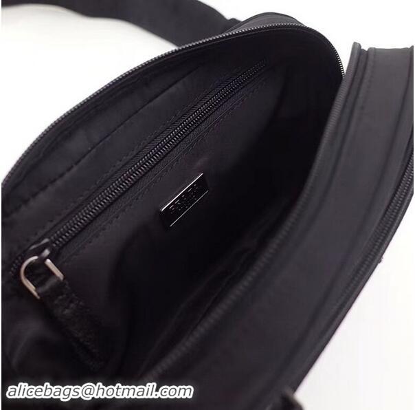 Wholesale Prada Nylon And Leather Belt Bag VA0977 Black