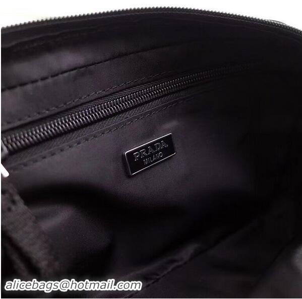 Wholesale Prada Nylon And Leather Belt Bag VA0977 Black