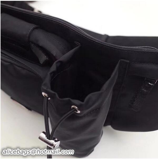 New Fashion Prada Nylon And Leather Belt Bag VA0056 Black