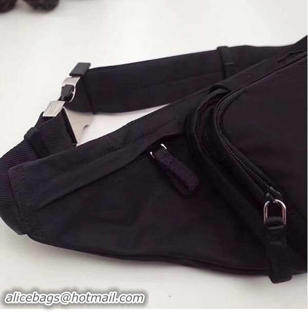 New Fashion Prada Nylon And Leather Belt Bag VA0056 Black