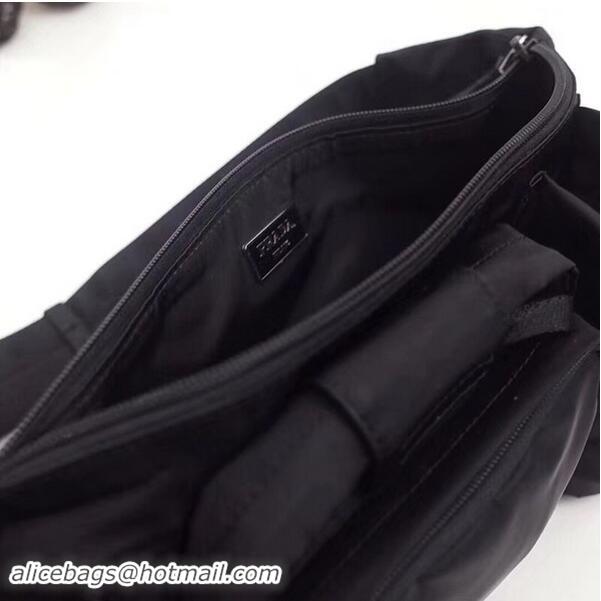 New Fashion Prada Nylon And Leather Belt Bag VA0056 Black