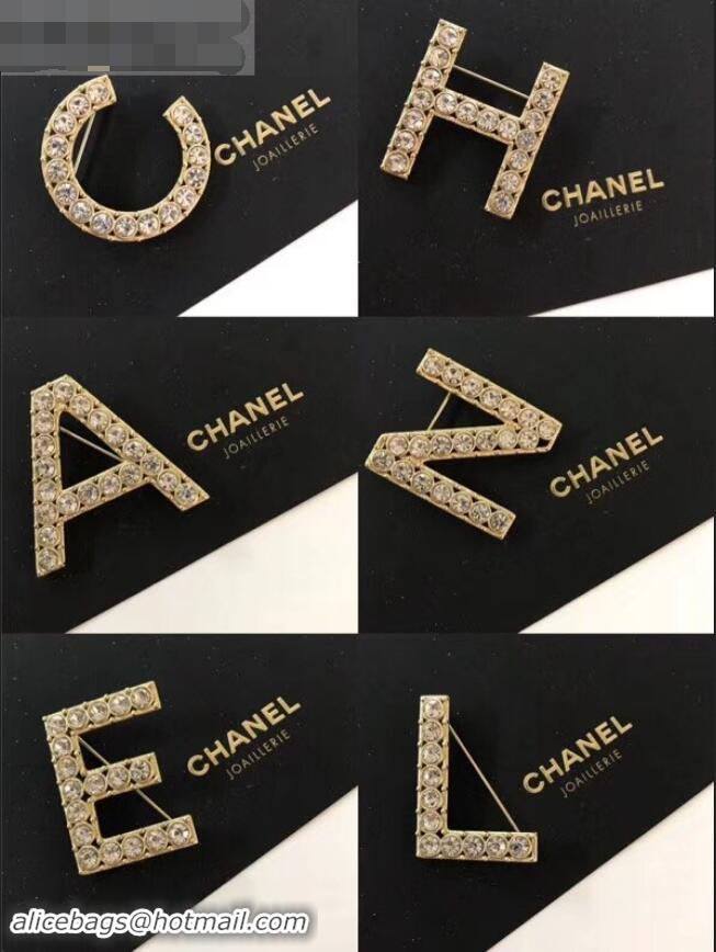 Luxury Chanel Metal & Strass Brooch AB1368 2019