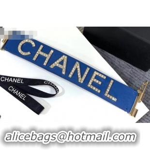 New Stylish Chanel Cuff Bracelet AB0647 Blue 2019