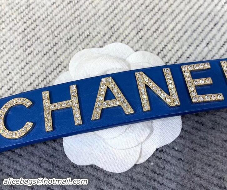 New Stylish Chanel Cuff Bracelet AB0647 Blue 2019