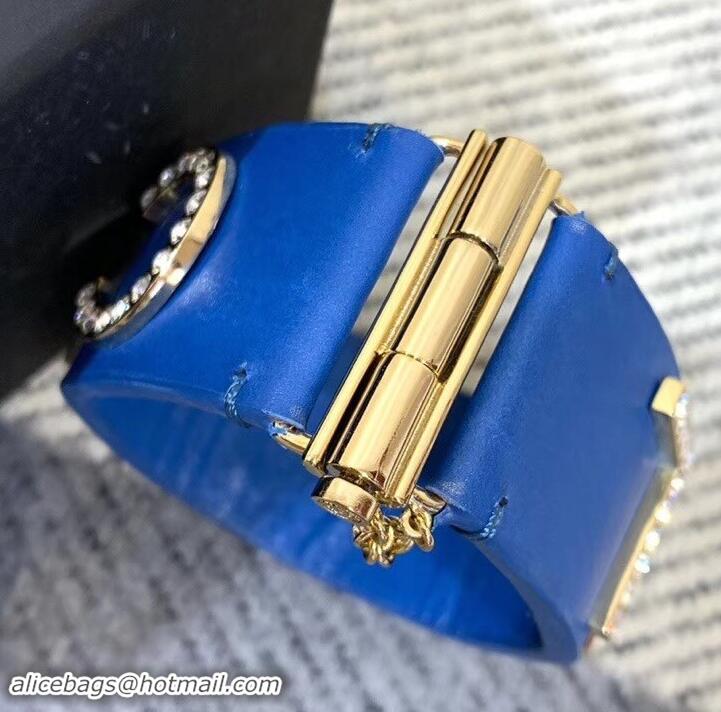 New Stylish Chanel Cuff Bracelet AB0647 Blue 2019