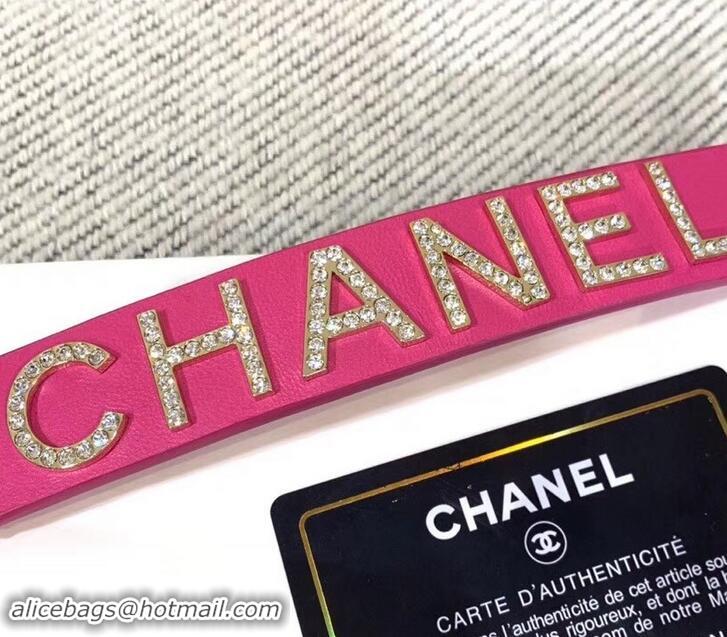 Fashion Chanel Cuff Bracelet AB0647 Fuchsia 2019