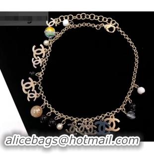 Sumptuous Chanel Metal & Glass Pearls Anklet AB0983 2019