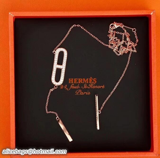 Most Popular Hermes Necklace 721122 Silver/Gold