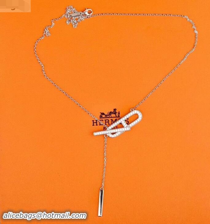 Most Popular Hermes Necklace 721122 Silver/Gold