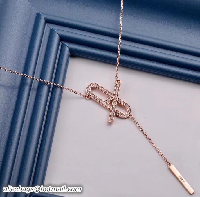 Most Popular Hermes Necklace 721122 Silver/Gold