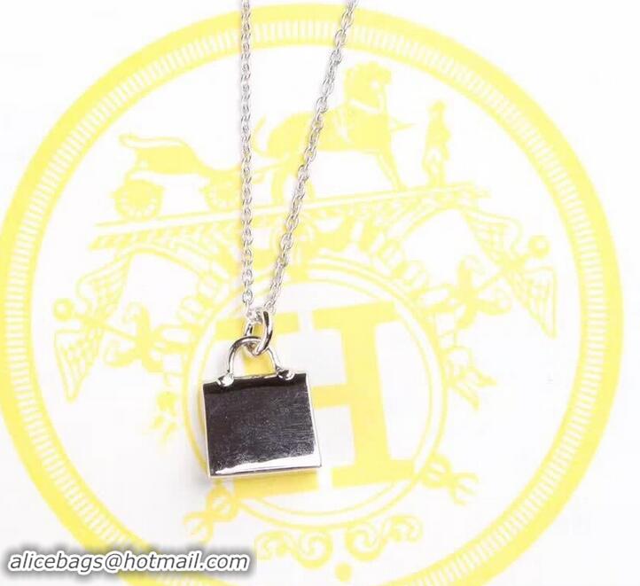 Discount Hermes Kelly Bag Pendant Necklace 721123 Silver