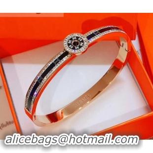 Discount Hermes Crystal Logo Bracelet 721128