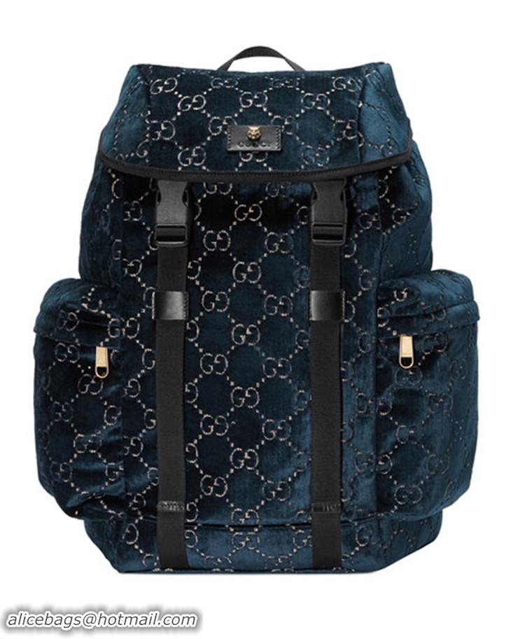 Famous Brand Gucci Medium GG Velvet Backpack 574923