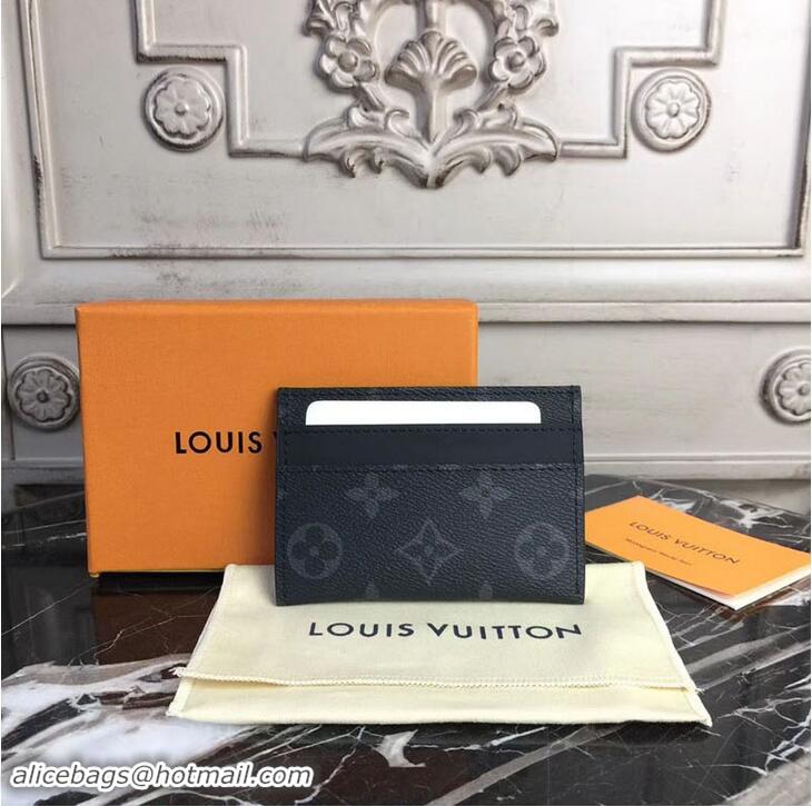 Hot Sell Louis Vuitton Monogram Eclipse Canvas M62170 Double Card Holder