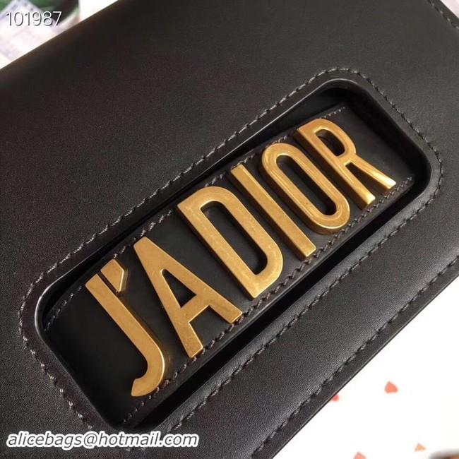 New Style Dior Jadior Flap Bag with Chain Calfskin M9000C black