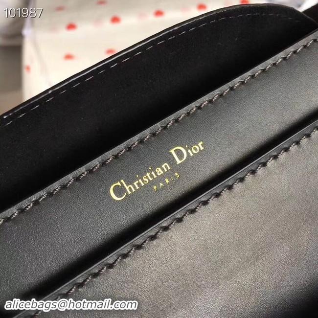 New Style Dior Jadior Flap Bag with Chain Calfskin M9000C black