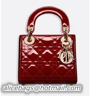 Reproduction Dior MINI LADY DIOR CALFSKIN BAG M0505O burgundy