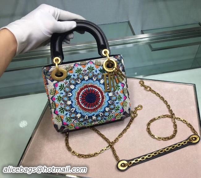 Best Grade MINI LADY DIOR EMBROIDERED BAG M0598CRMH