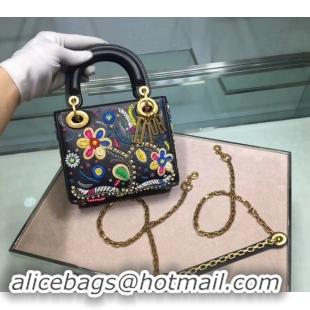 Original Discount MINI LADY DIOR EMBROIDERED BAG M0598CRMH-2