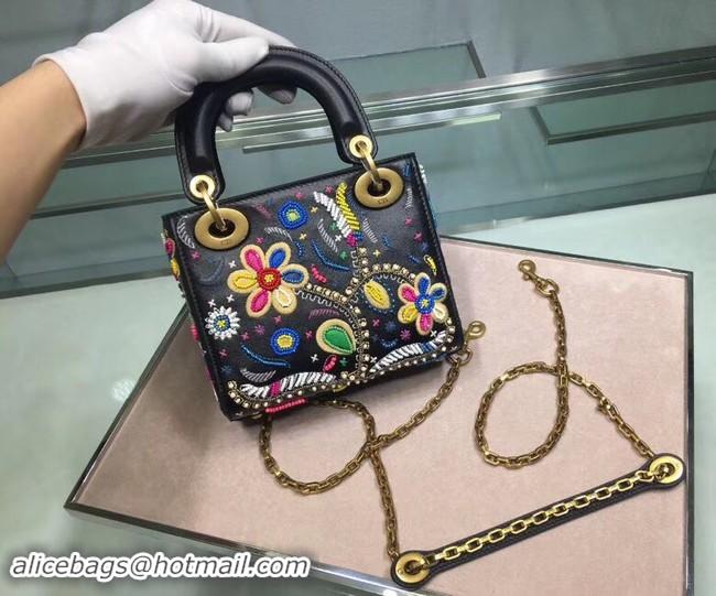 Original Discount MINI LADY DIOR EMBROIDERED BAG M0598CRMH-2