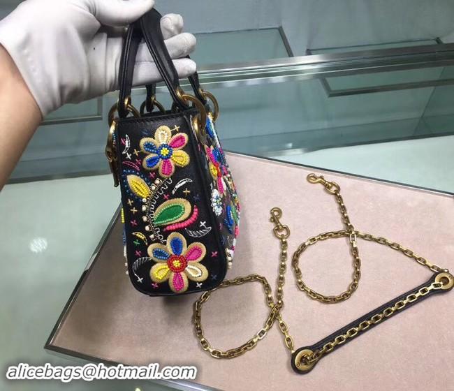 Original Discount MINI LADY DIOR EMBROIDERED BAG M0598CRMH-2