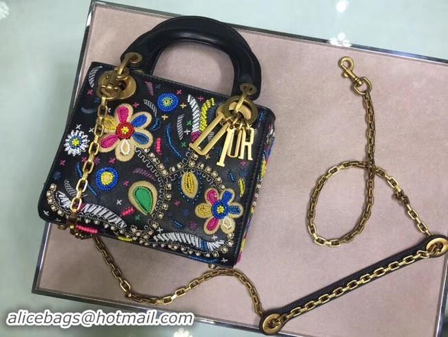 Original Discount MINI LADY DIOR EMBROIDERED BAG M0598CRMH-2