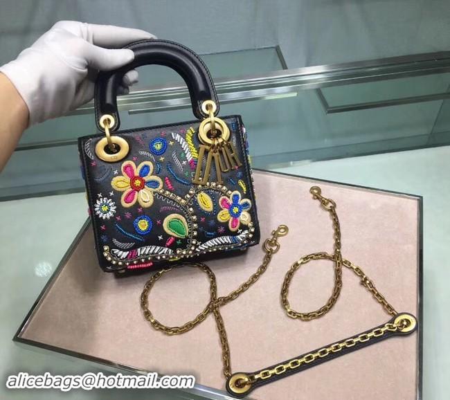 Original Discount MINI LADY DIOR EMBROIDERED BAG M0598CRMH-2