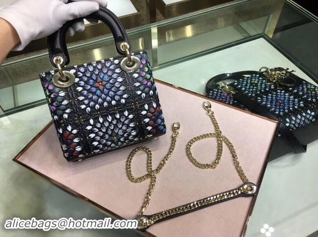 Shop Imitation MINI LADY DIOR EMBROIDERED BAG M0598CRMH-5