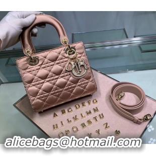 Recommended Dior Lady Original Silk Pink Bag 2369 Diamond Gold