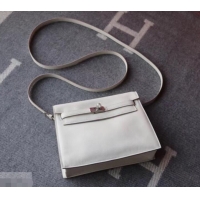 Fashion Hermes Kelly Danse Bag in Swift Leather 630133 White