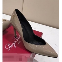 Low Cost Roger Vivier Choc Real Pumps 85 Heel R8526 Grey 2018