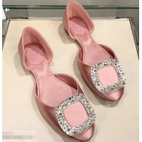 Market Sells Roger Vivier Chips Strass Ballerinas R9101 Silk Pink 2019