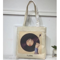 Top Quality Valentino Canvas Shopper Tote Bag Turn Print in Collaboration with Izumi Miyazaki 181622 2019