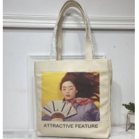 New Fashion Valentino Canvas Shopper Tote Bag Attractive Feature Print in Collaboration with Izumi Miyazaki 181623 2019