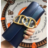 Stylish hermes egee clutch in original swift leather black with gold hardware H945102