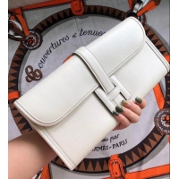 Sophisticated Hermes Jige Elan 29 Swift Clutch Bag H945111 white