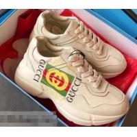 Promotional Gucci Rhyton Leather Sneakers 708012 Interlocking G Vintage Logo 2019