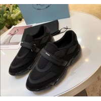 Custom Prada Hook and Loop Fastener Strap Cloudbust Sneakers 709028 Black 2019