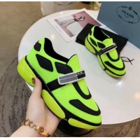 Sumptuous Prada Hook and Loop Fastener Strap Cloudbust Sneakers 709028 Fluo Green 2019