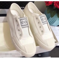 Grade Design Chanel Vintage CC Logo Sneakers S701012 White 2019 